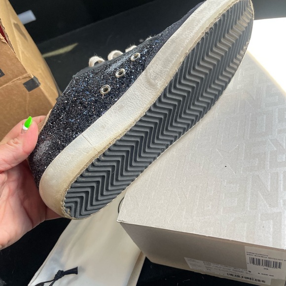 NEW navy glitter golden goose sneakers - Picture 5 of 5